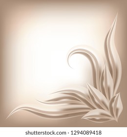 Frame. Frame made of hand drawn petals. Vector graphics