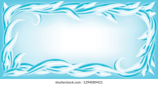 Frame. Frame made of hand drawn petals. Vector graphics
