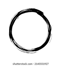 frame made of ink, vector. Grunge circle pattern.