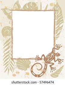 Quadro feito de objetos naturais