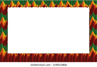 Frame made out of autumn leaves