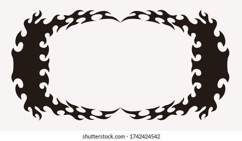A frame is made out of fire of flame