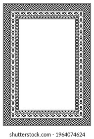 Frame made of pattern inspired by Fiji and Pacific Islands traditional design elements.