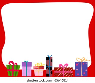 Frame made of presents
