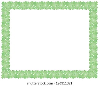 frame made of shamrock leaves for St. Patrick's holiday