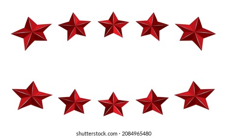 Frame made of stars, flat vector template, space for design or text.