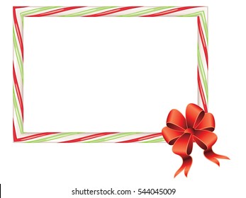Frame made of sweet tasty candy cane illustration.