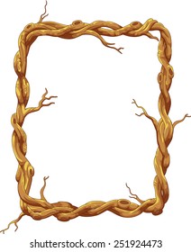 Frame Made Of Tree Trunk And Branches