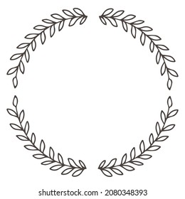 Ein Rahmen aus Zwirnen für die Verzierung von Karten und Hochzeitseinladungen.