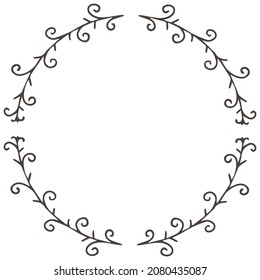 Marco de ramas para decorar tarjetas e invitaciones a la boda.