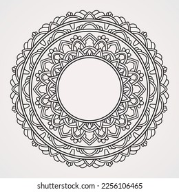 frame mandala pattern . suitable for henna, tattoos, photos, coloring books. islam, hindu,Buddha, india, pakistan, chinese, arab