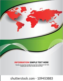 Frame for map of the world,for text,Vector