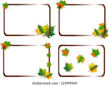 frame of maple leaves