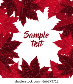 Frame with Maple leaves