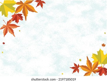 frame with maple leaves on background.autum.vector.