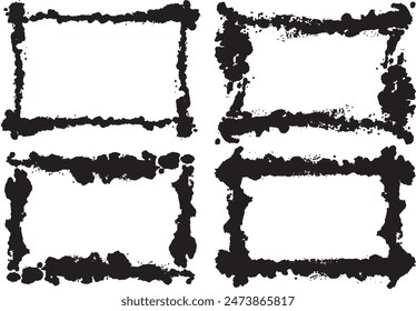 Frame material drawn with a brush