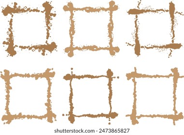 Material del marco dibujado con un pincel