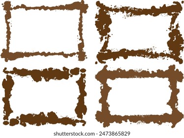 Material del marco dibujado con un pincel