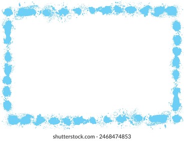 Frame material drawn by spray