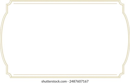 Frame material with golden elegant decoration