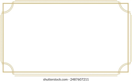 Frame material with golden elegant decoration