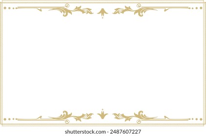 Frame material with golden elegant decoration