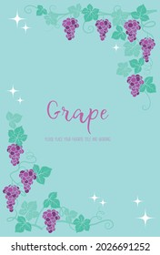 Frame material of grape illustration