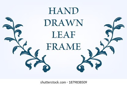 Rahmenwerkstoff, handgemalt, Naturblattrahmen