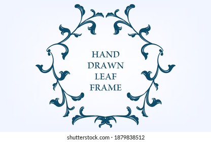 Frame material, hand-painted natural leaf frame