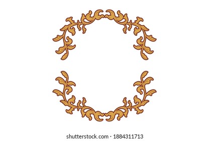 Rahmenwerkstoff, handgemalt, Naturblattrahmen