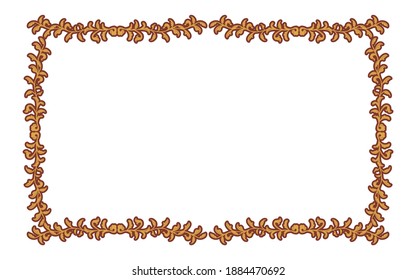 Frame material, hand-painted natural leaf frame