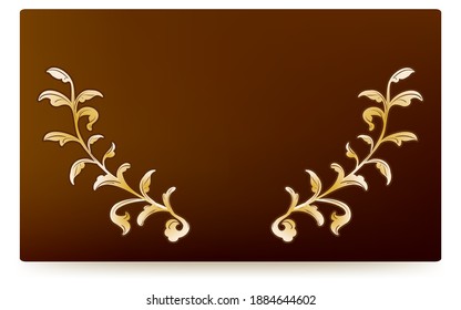 Frame material, hand-painted natural leaf frame