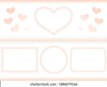 Frame material with the image of lace