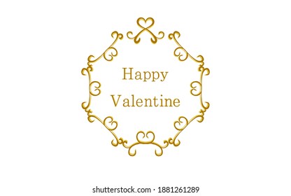 Frame material, luxurious and elegant Gothic frame, Happy Valentine