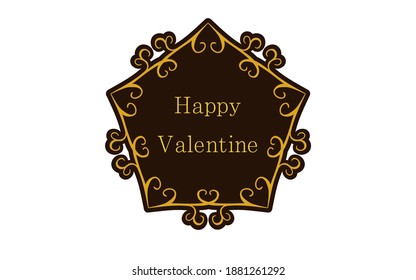 Frame material, luxurious and elegant Gothic frame, Happy Valentine