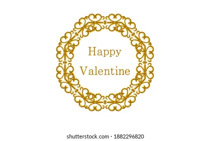 Bildmaterial, luxuriöser und eleganter gotischer Rahmen, Happy Valentine