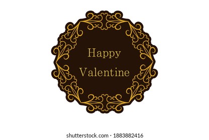 Frame material, luxurious and elegant Gothic frame, Happy Valentine