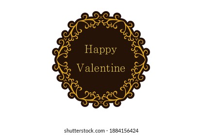 Material del marco, lujoso y elegante marco gótico, Feliz San Valentín