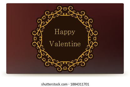 Frame material, luxurious and elegant Gothic frame, Happy Valentine