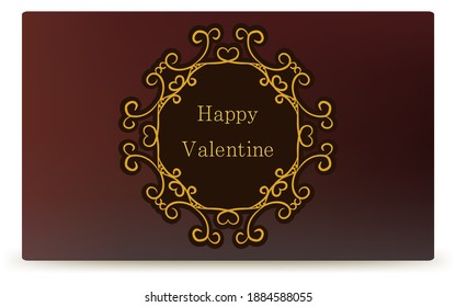 Frame material, luxurious and elegant Gothic frame, Happy Valentine