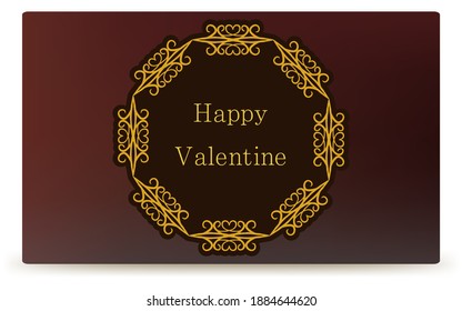 Frame material, luxurious and elegant Gothic frame, Happy Valentine