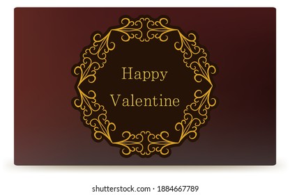 Frame material, luxurious and elegant Gothic frame, Happy Valentine