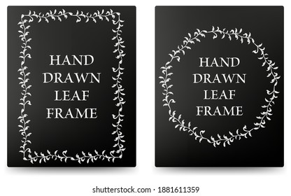 Frame material, luxurious and elegant leaf frame with gradient background