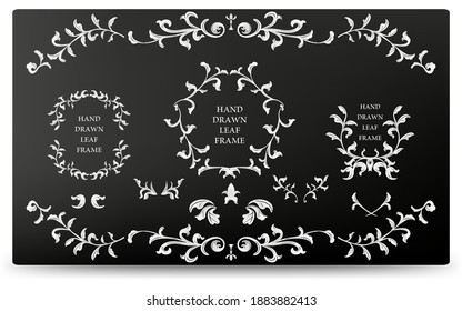 Frame material, luxurious and elegant leaf frame with gradient background