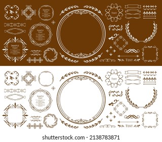 Frame material set of plant motifs with the image of spring