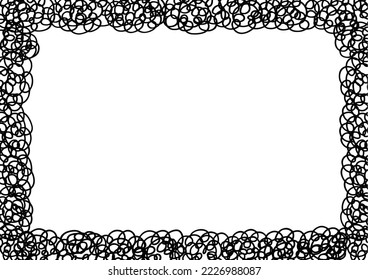 Material del marco que expresa un estado de problemas A tamaño horizontal monocromo