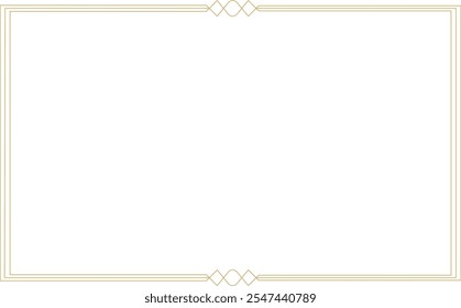 Frame material with thin gold decorations