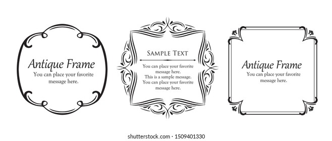 Frame material written on a blackboard, cafe menu. Stylish frame design template that can be used in cafes