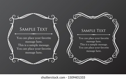 Frame material written on a blackboard, cafe menu. Stylish frame design template that can be used in cafes