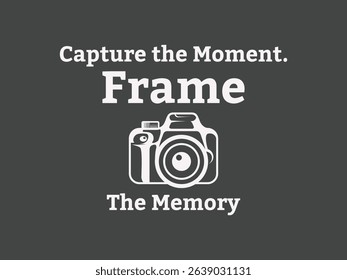 Frame the memory tee design motivational shirt for passionate photographers